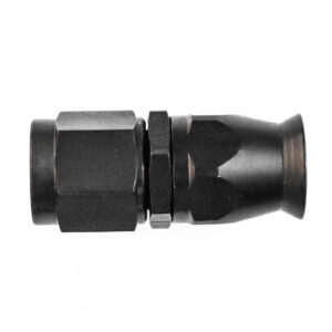 Reusable PTFE Hose End -06 Straight Steel Black