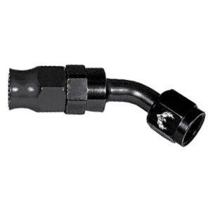Reusable PTFE Hose End -06 x 45° Steel Black