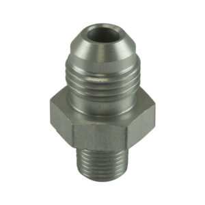 Clear, -6 AN Flare to 1/8 NPT Male Straight