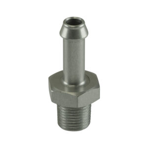 Clear, 6mm / 1/4" Hose End to 1/8 NPT Male Straight