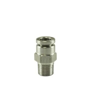 1/8" NPT to Straight 1/4" pushloc stainless steel